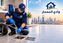 فني وادي المعمار أثناء تسليك مجاري بالرياض