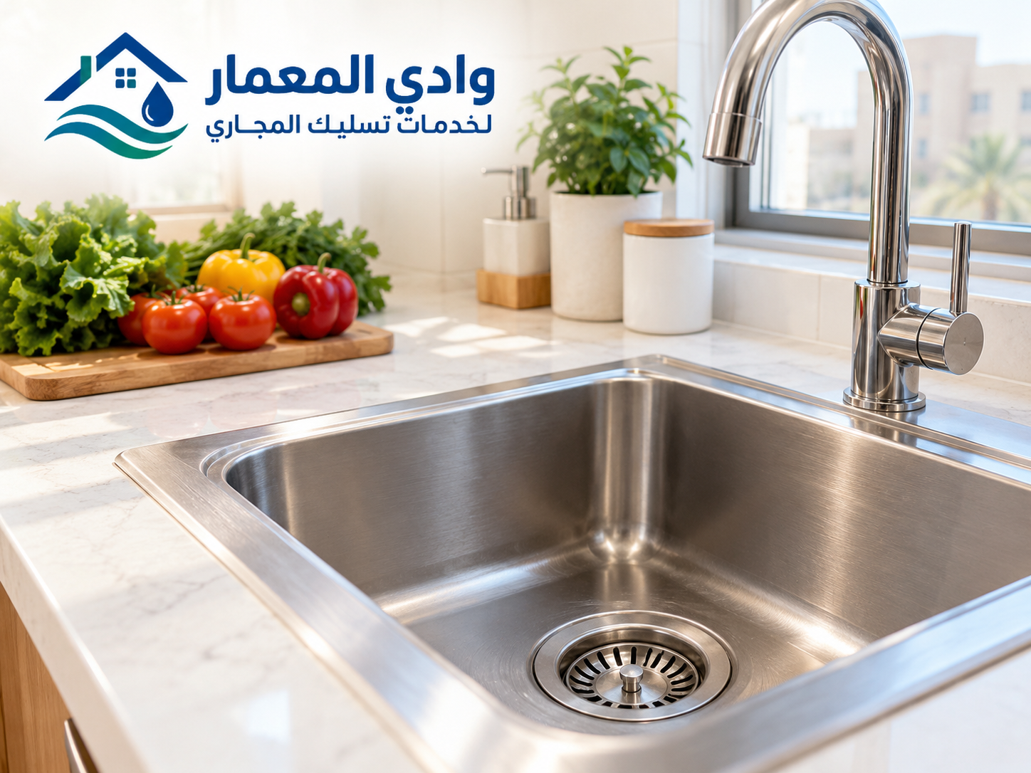 مصفاة حوض المطبخ للمساعدة على منع انسداد صرف المطبخ
